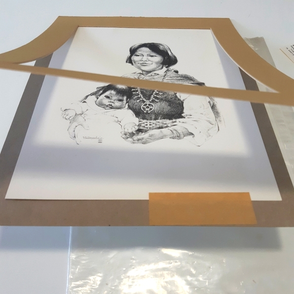 Vintage 70s Vera Louise Drysdale mother and child artwork 8"x10" print - Picture 5 of 6